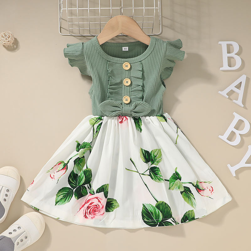 Summer Girls Dress for Toddler Kids in Various Colors