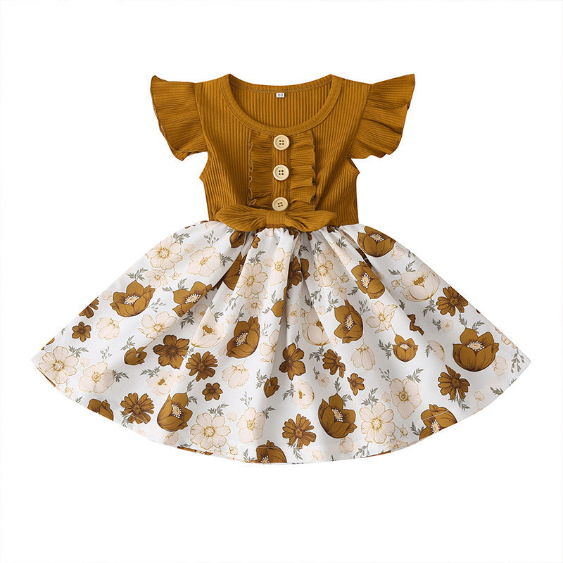 Summer Girls Dress for Toddler Kids in Various Colors
