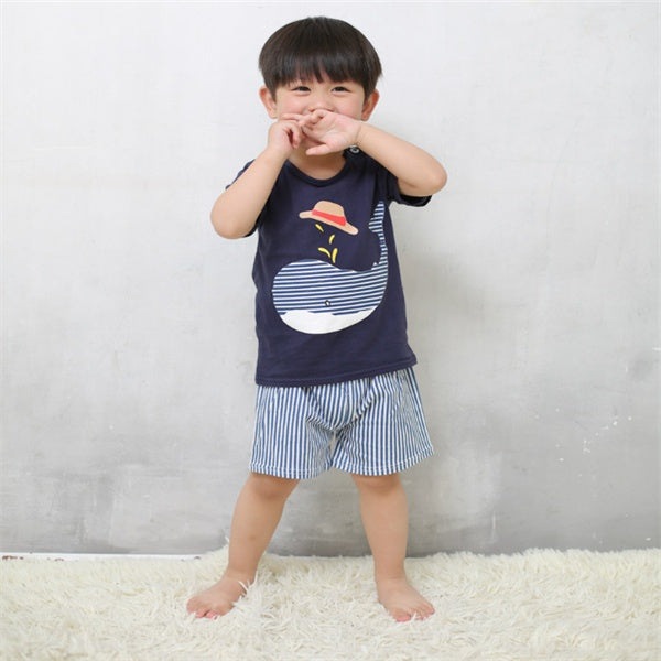 Baby Boy and Girl Cartoon T-Shirt Summer Clothing Set