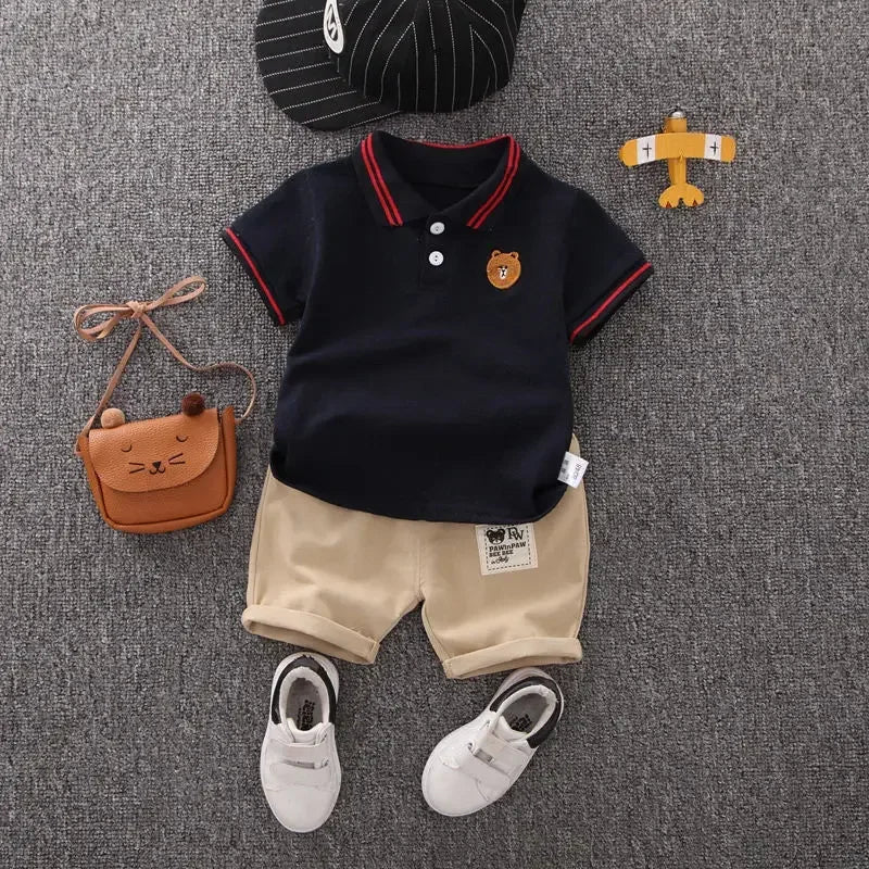 Boys Cotton Summer T-Shirt and Shorts Set 4-6Y