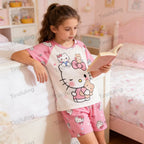 Hello Kitty Girls Summer Pajamas Set for Ages 3 to 12