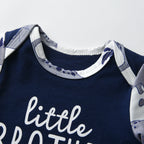 Newborn Baby Boys Fashion Clothes Set Letters Printed Long Sleeve Romper Bodysuit Top + infant Pants with Hat