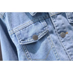 Denim Jacket for Girls Spring Casual Outerwear 7-12Y