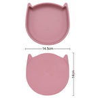 Silicone Cookware Cartoon Animal Feeding Solid Food Baby Dishes Plate Toddle Training Non-slip Suction Tray Children's Tableware
