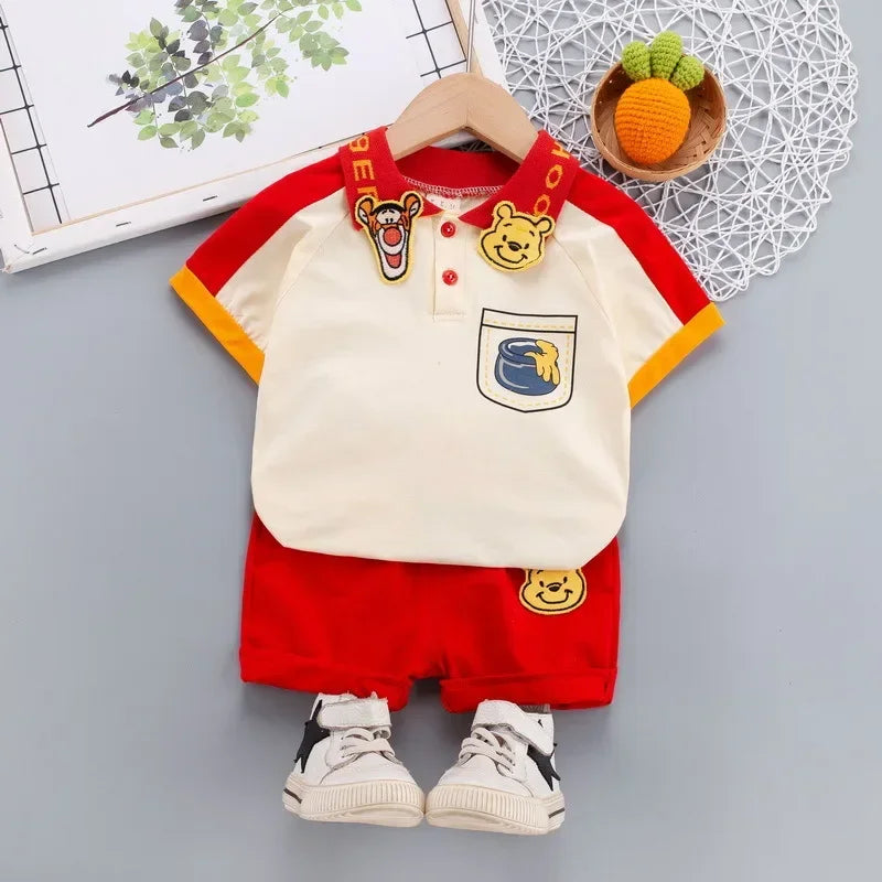 Trendy Disney Donald Duck Print Tracksuit Set for Kids