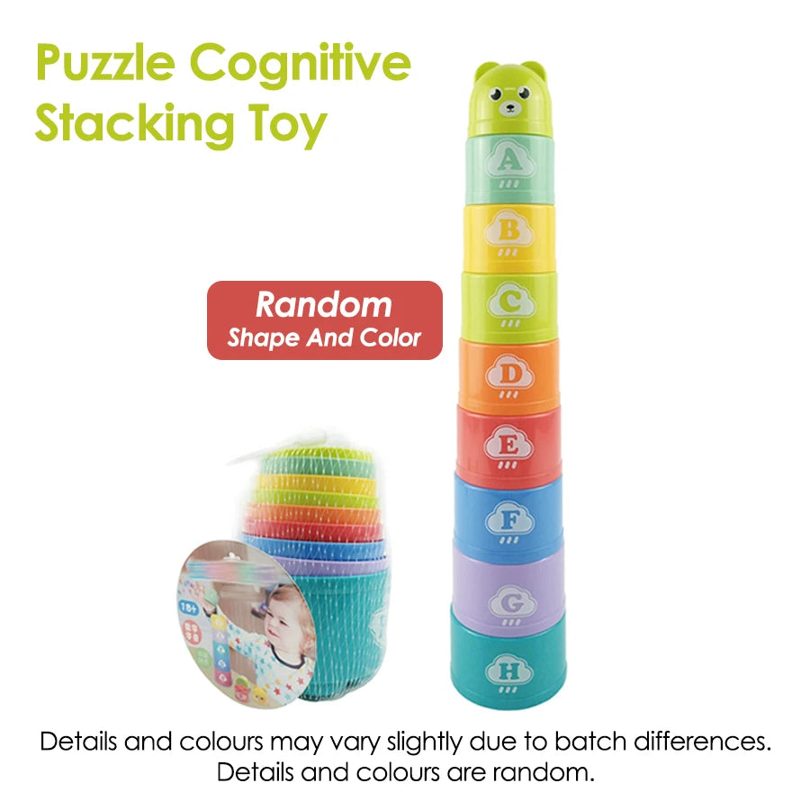 Baby Silicone Building Blocks Montessori Toys for Babies Squeeze Stacker & Teething Toys Early Learning Toy Toddler Boys Girls