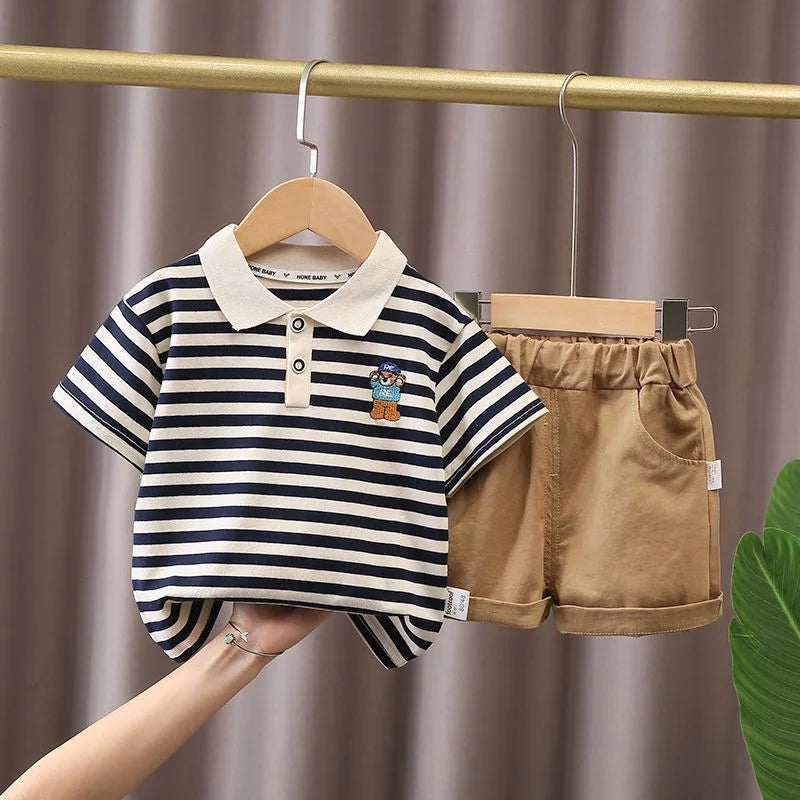 Boys Cotton Summer T-Shirt and Shorts Set 4-6Y