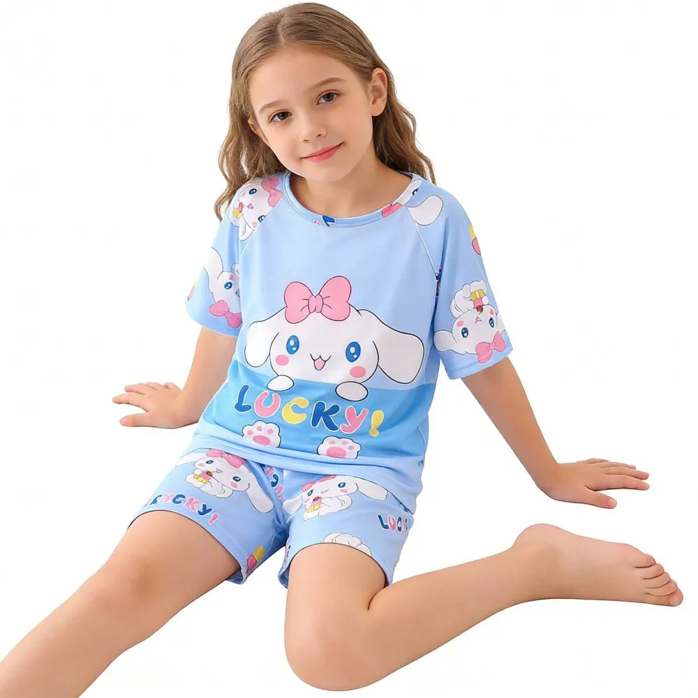 Hello Kitty Girls Summer Pajamas Set for Ages 3 to 12