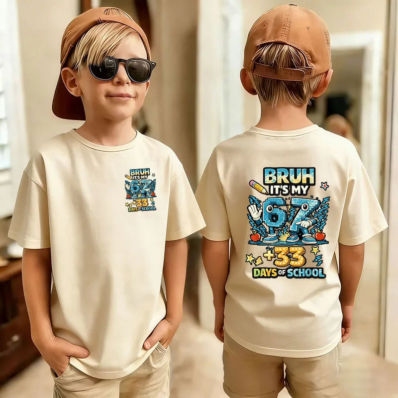 Graphic Print T-Shirt for Kids by Gong Hou Ren