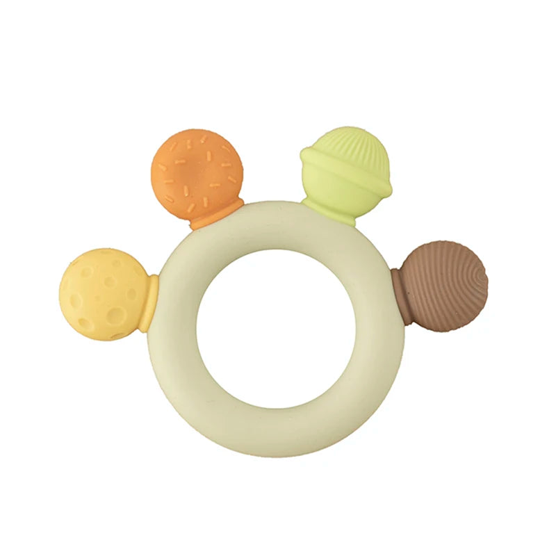 1pc Baby Teething Toys BPA Free Infant Silicone Teethers Easy to Grip Chewing Toy for Boys Girls Newborn Gift Babies Accessories