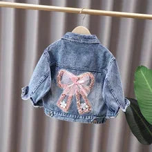 Denim Jacket for Girls Spring Casual Outerwear 7-12Y