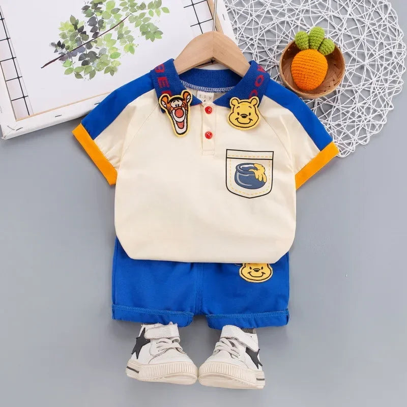 Trendy Disney Donald Duck Print Tracksuit Set for Kids