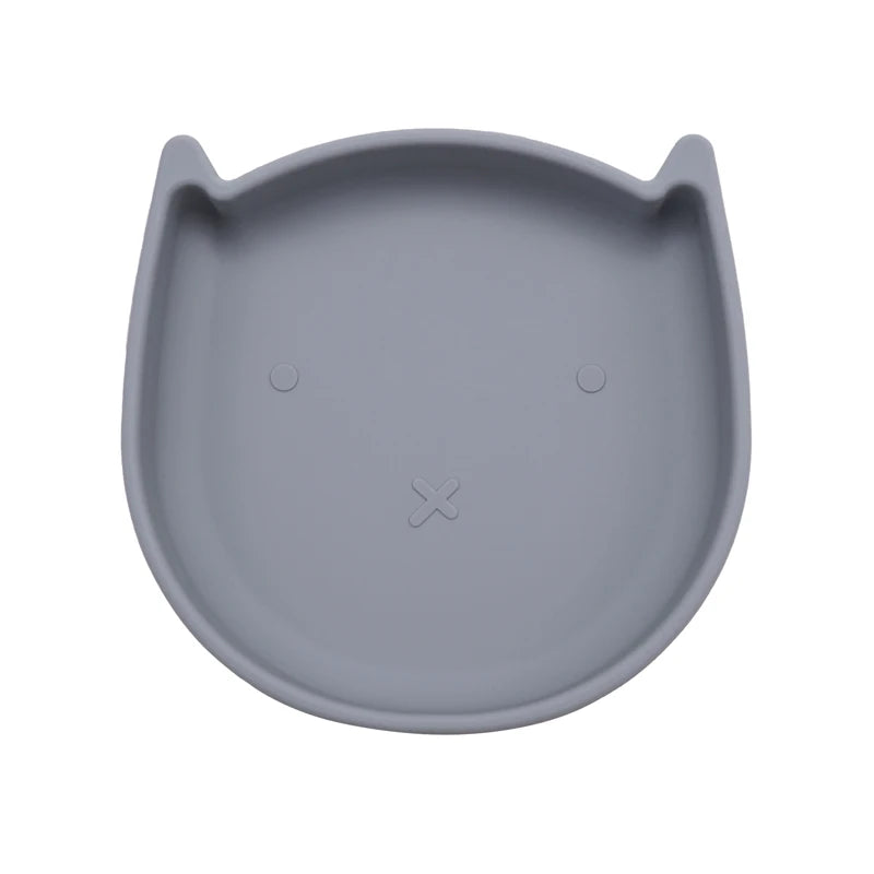 Silicone Cookware Cartoon Animal Feeding Solid Food Baby Dishes Plate Toddle Training Non-slip Suction Tray Children's Tableware