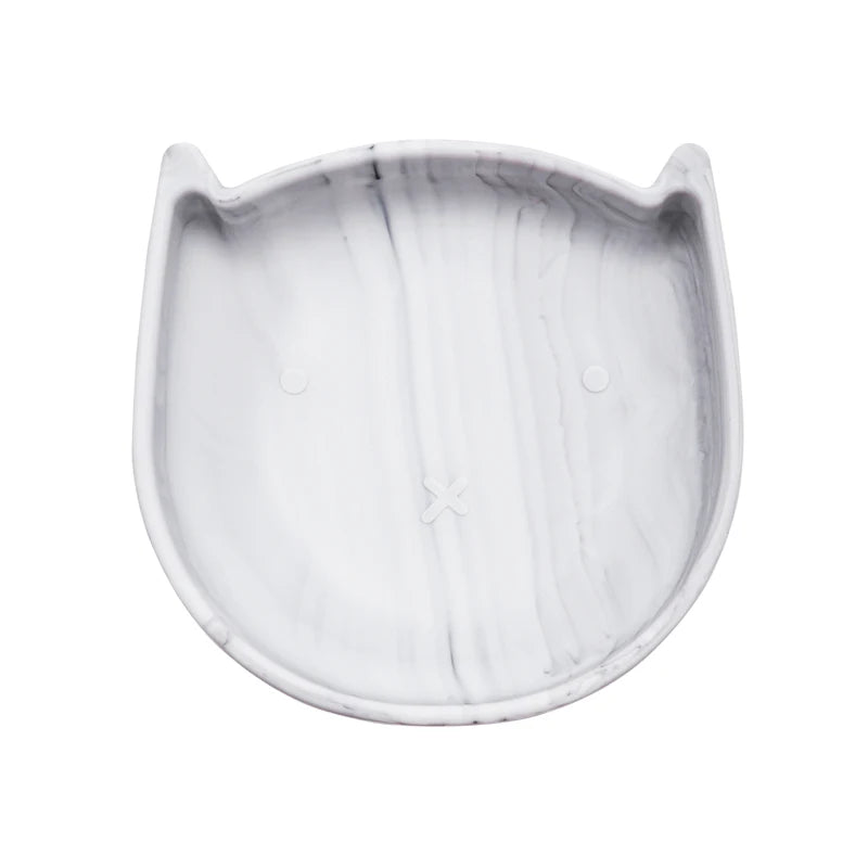 Silicone Cookware Cartoon Animal Feeding Solid Food Baby Dishes Plate Toddle Training Non-slip Suction Tray Children's Tableware