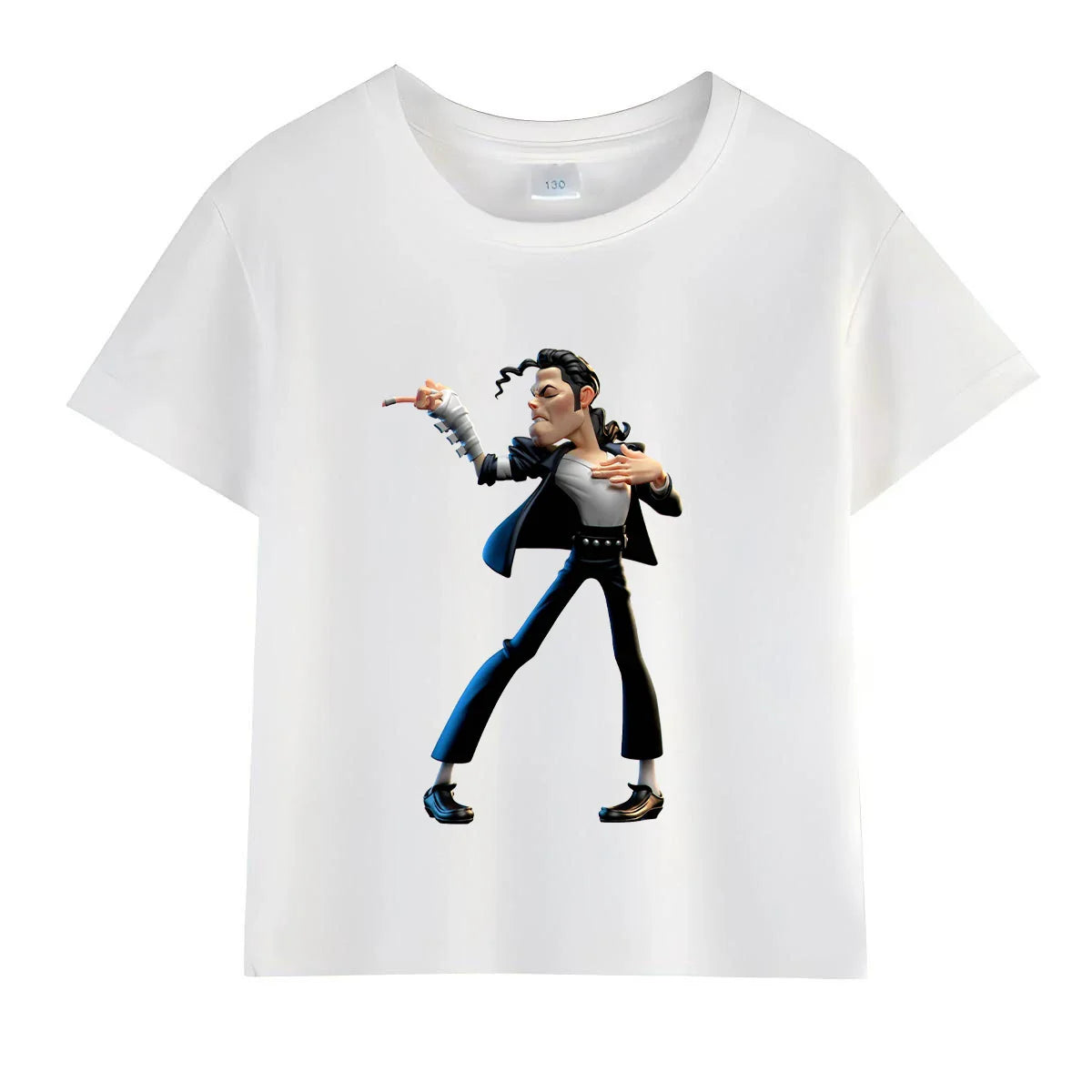 Michael Jackson Kids Rock N Roll T-Shirt Cotton Summer Tee