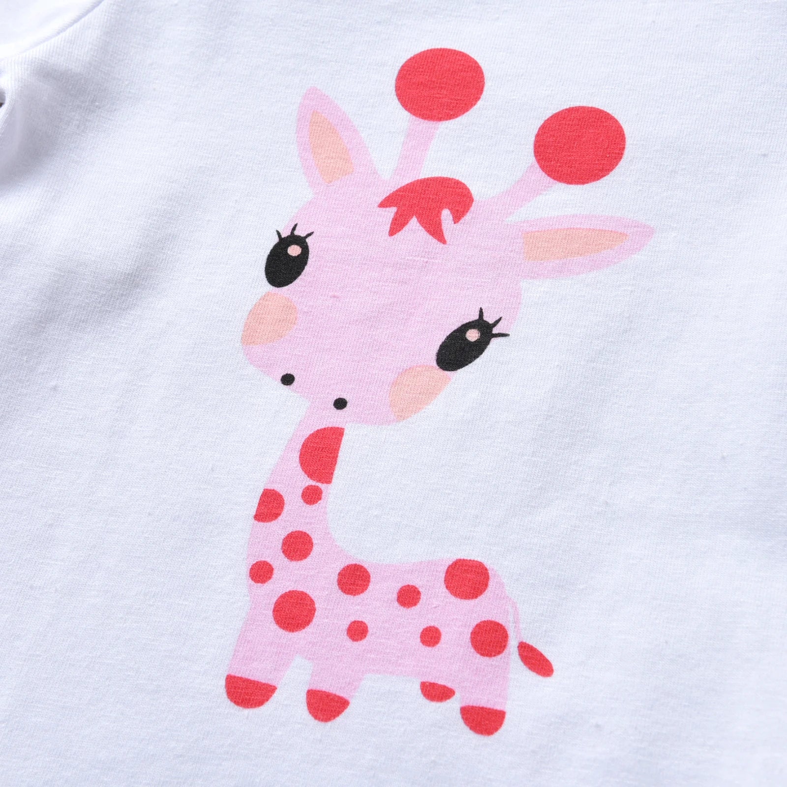 Newborn Baby Girl Clothes Long Sleeve Giraffe Print Romper Tops Dot Pants With Hat Infant Outfits Set