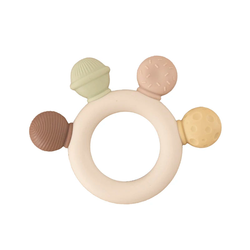 1pc Baby Teething Toys BPA Free Infant Silicone Teethers Easy to Grip Chewing Toy for Boys Girls Newborn Gift Babies Accessories