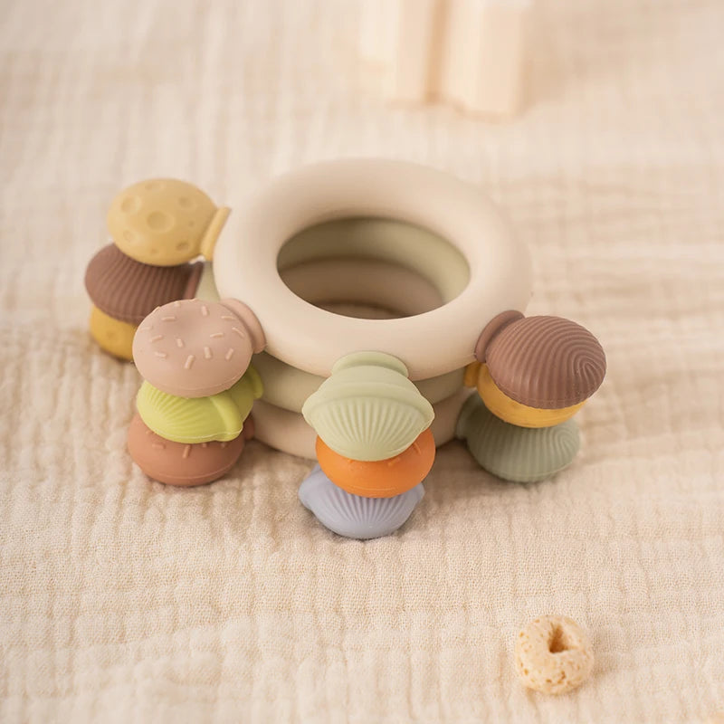1pc Baby Teething Toys BPA Free Infant Silicone Teethers Easy to Grip Chewing Toy for Boys Girls Newborn Gift Babies Accessories