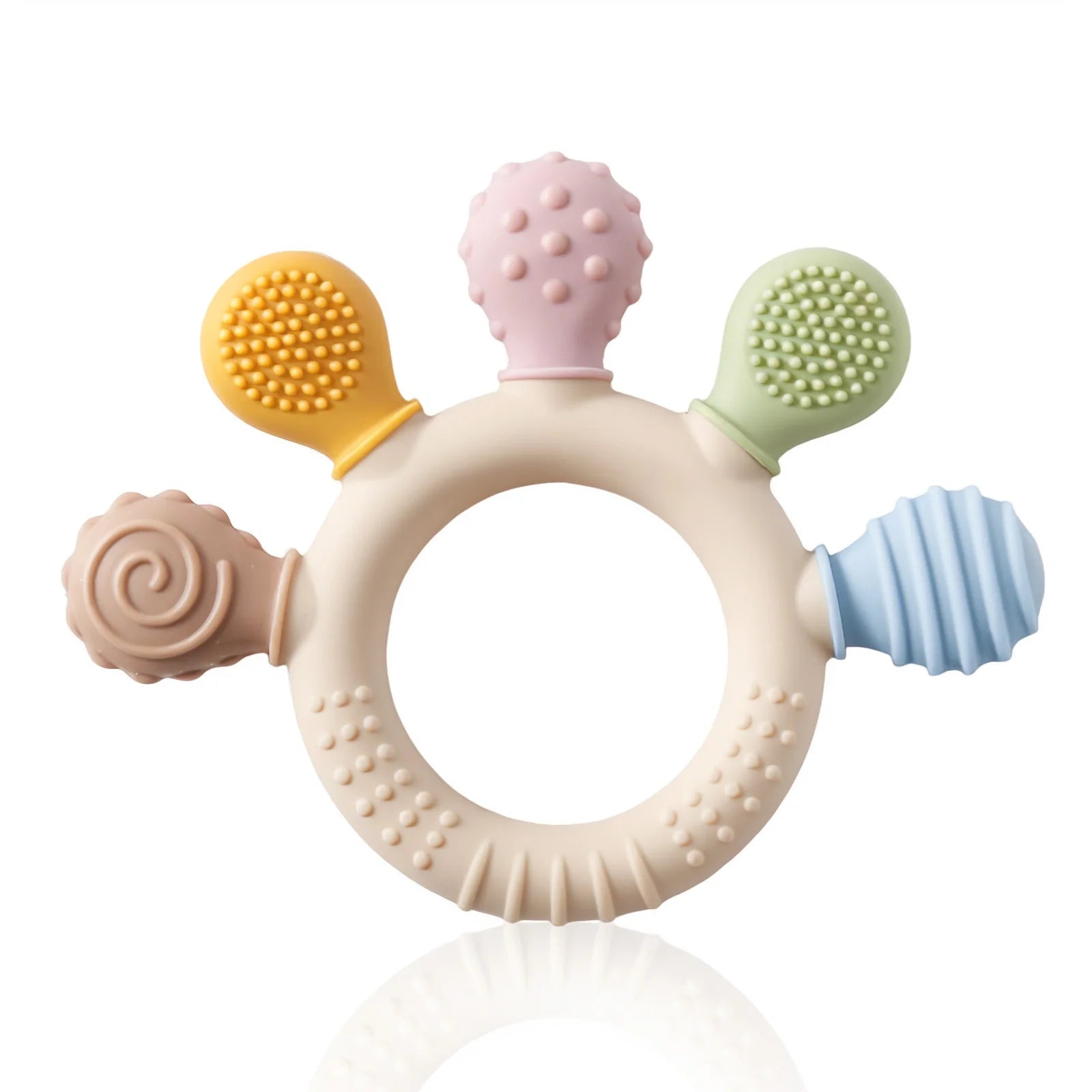 Baby Toy Silicone Educational Toys Infant Montessori Toy Teething Track Maze Wooden Roller Coaster Bead Baby Accessory Teether
