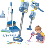 Kids Simulation Electric Vacuum Cleaner Toy Set Housekeeping Role Play Educational Toys for Toddlers Perfect Gift for Girls Boys