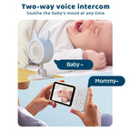 DANMINI new 3.5 "RGB night light baby monitor with night vision temperature detection voice intercom baby nanny security camera