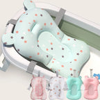 Baby Shower Bath Tub Pad Non-Slip Newborn Bathtub Mat Safety Nursing Foldable Support Comfort Body Cushion Mat Pillow Cartoon