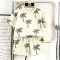 Toddler Animal Print Summer Outfit Set 2pcs Tee and Shorts