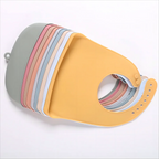 1/2pcs Food Grade Silicone Baby Eating Bibs Easy to Clean Baby Bibs Drool Towels Waterproof Children Silicone Drool Bibs