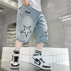 Boys Denim Shorts Blue Casual Knee Length Pants 5-14 Years
