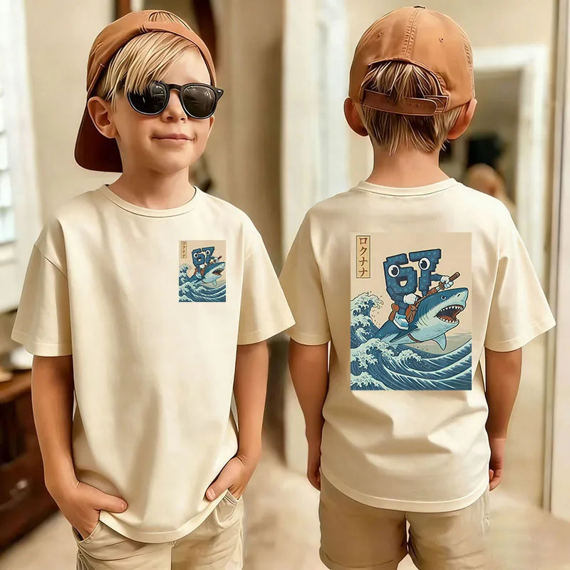Graphic Print T-Shirt for Kids by Gong Hou Ren