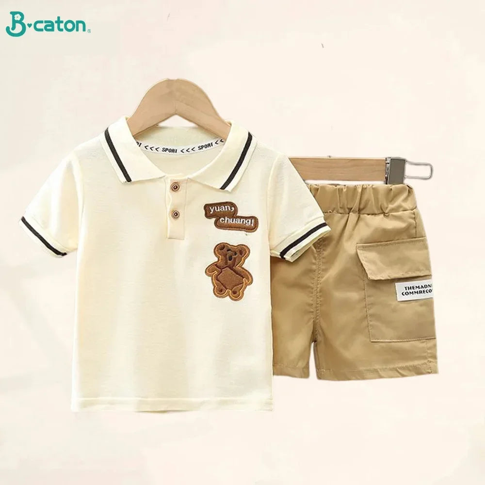 Boys Cotton Summer T-Shirt and Shorts Set 4-6Y