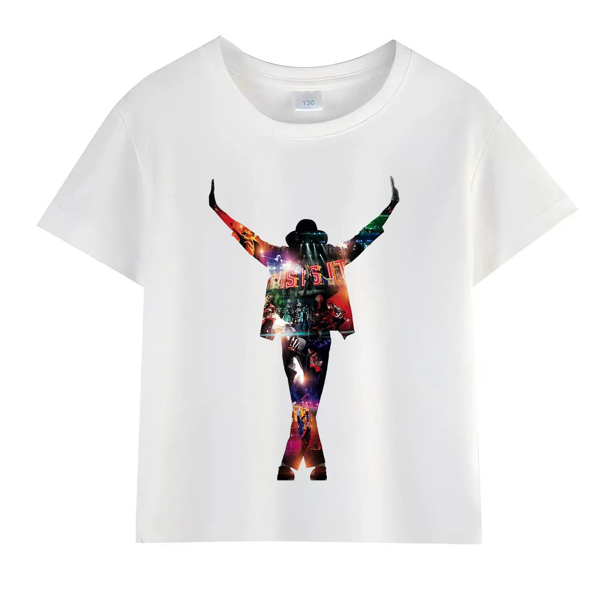 Michael Jackson Kids Rock N Roll T-Shirt Cotton Summer Tee