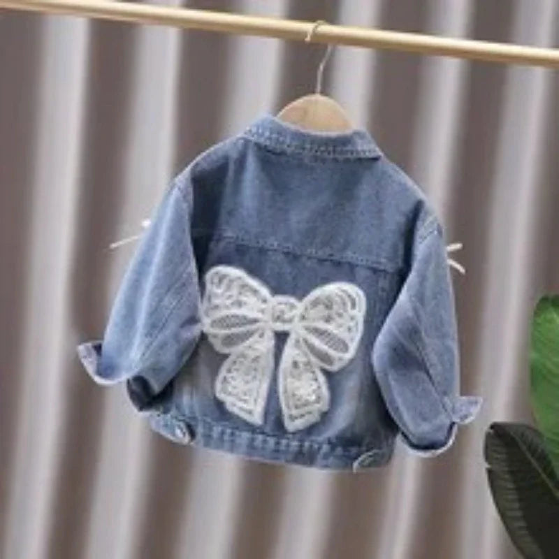 Denim Jacket for Girls Spring Casual Outerwear 7-12Y