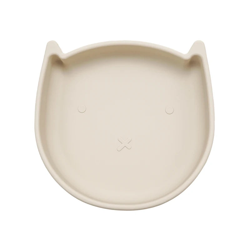 Silicone Cookware Cartoon Animal Feeding Solid Food Baby Dishes Plate Toddle Training Non-slip Suction Tray Children's Tableware