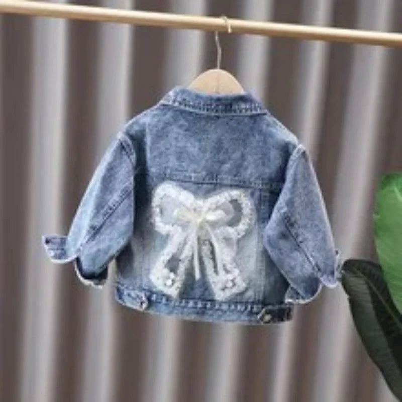 Denim Jacket for Girls Spring Casual Outerwear 7-12Y