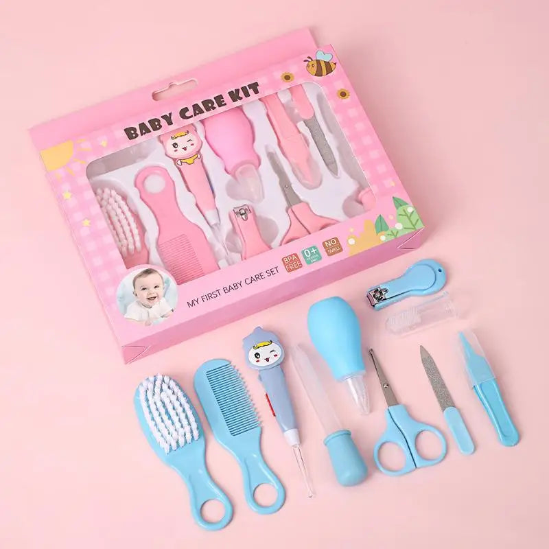 Baby care bag set of thirteen pieces and twenty pieces, nail clipper and nose suction device, baby daily cleaning