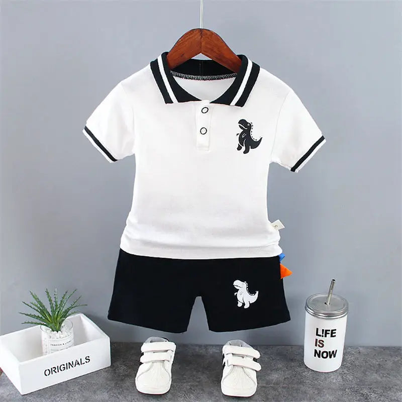 Dinosaur T-Shirt and Shorts Set for Boys 0-5 Years