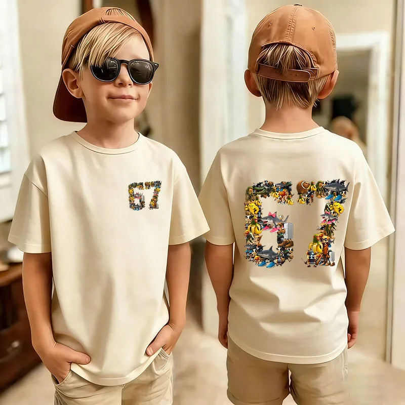 Graphic Print T-Shirt for Kids by Gong Hou Ren