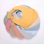 1/2pcs Food Grade Silicone Baby Eating Bibs Easy to Clean Baby Bibs Drool Towels Waterproof Children Silicone Drool Bibs