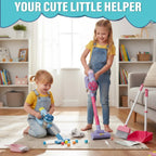 Kids Simulation Electric Vacuum Cleaner Toy Set Housekeeping Role Play Educational Toys for Toddlers Perfect Gift for Girls Boys