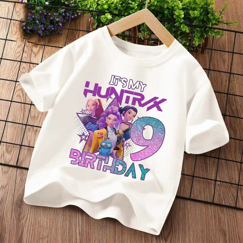 K Pop Demon Hunters Girls Cotton T-Shirt Summer Tee