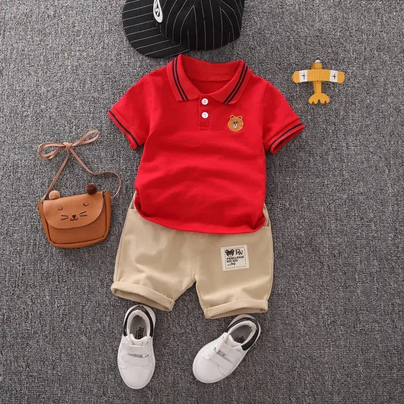 Boys Cotton Summer T-Shirt and Shorts Set 4-6Y