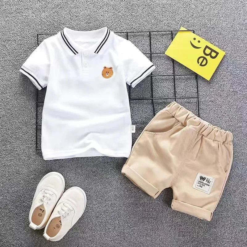 Boys Cotton Summer T-Shirt and Shorts Set 4-6Y