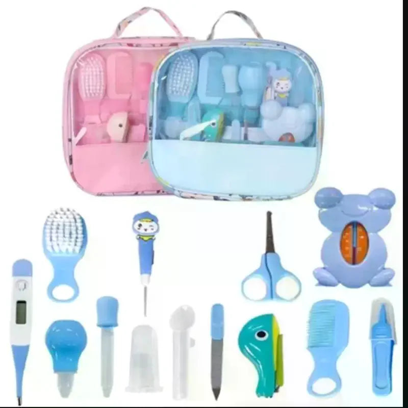 Baby care bag set of thirteen pieces and twenty pieces, nail clipper and nose suction device, baby daily cleaning