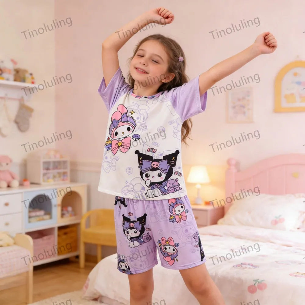 Hello Kitty Girls Summer Pajamas Set for Ages 3 to 12