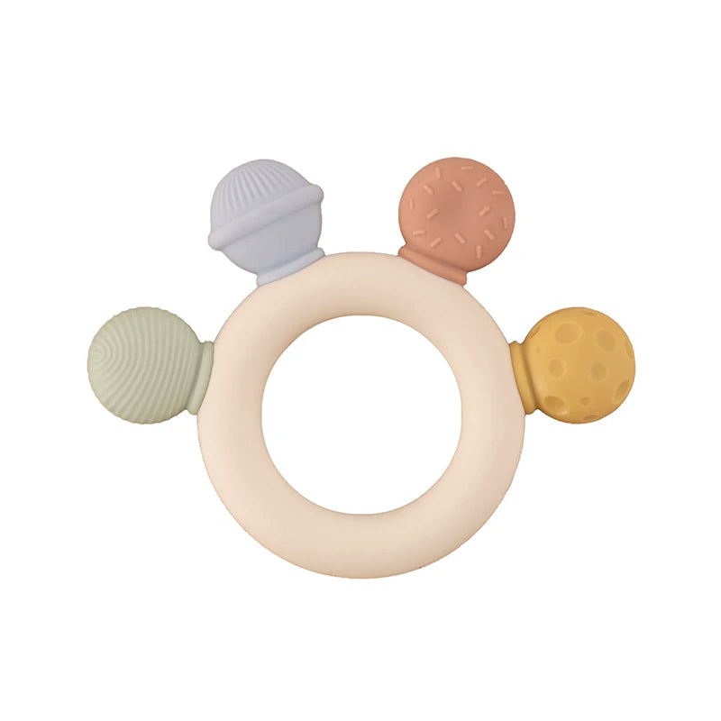 1pc Baby Teething Toys BPA Free Infant Silicone Teethers Easy to Grip Chewing Toy for Boys Girls Newborn Gift Babies Accessories