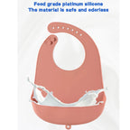 1/2pcs Food Grade Silicone Baby Eating Bibs Easy to Clean Baby Bibs Drool Towels Waterproof Children Silicone Drool Bibs