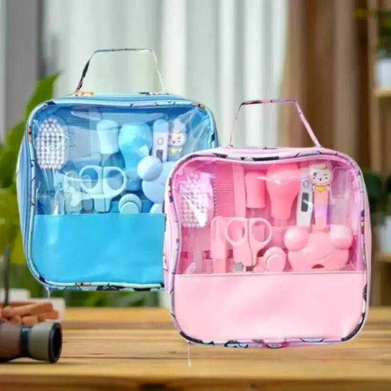 Baby care bag set of thirteen pieces and twenty pieces, nail clipper and nose suction device, baby daily cleaning