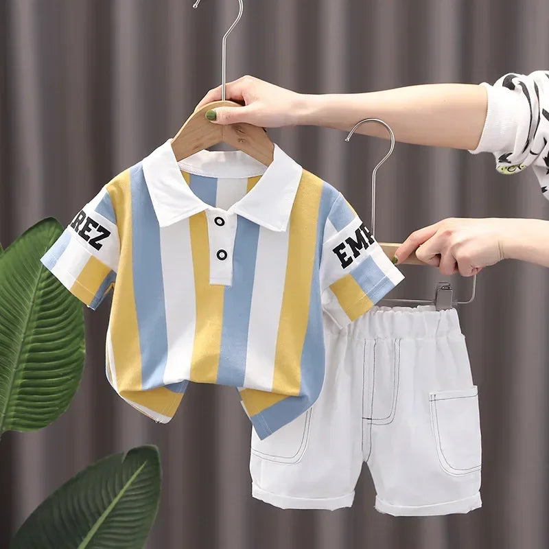 Boys Cotton Summer T-Shirt and Shorts Set 4-6Y