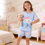 Hello Kitty Girls Summer Pajamas Set for Ages 3 to 12
